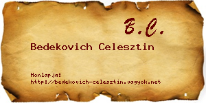 Bedekovich Celesztin névjegykártya